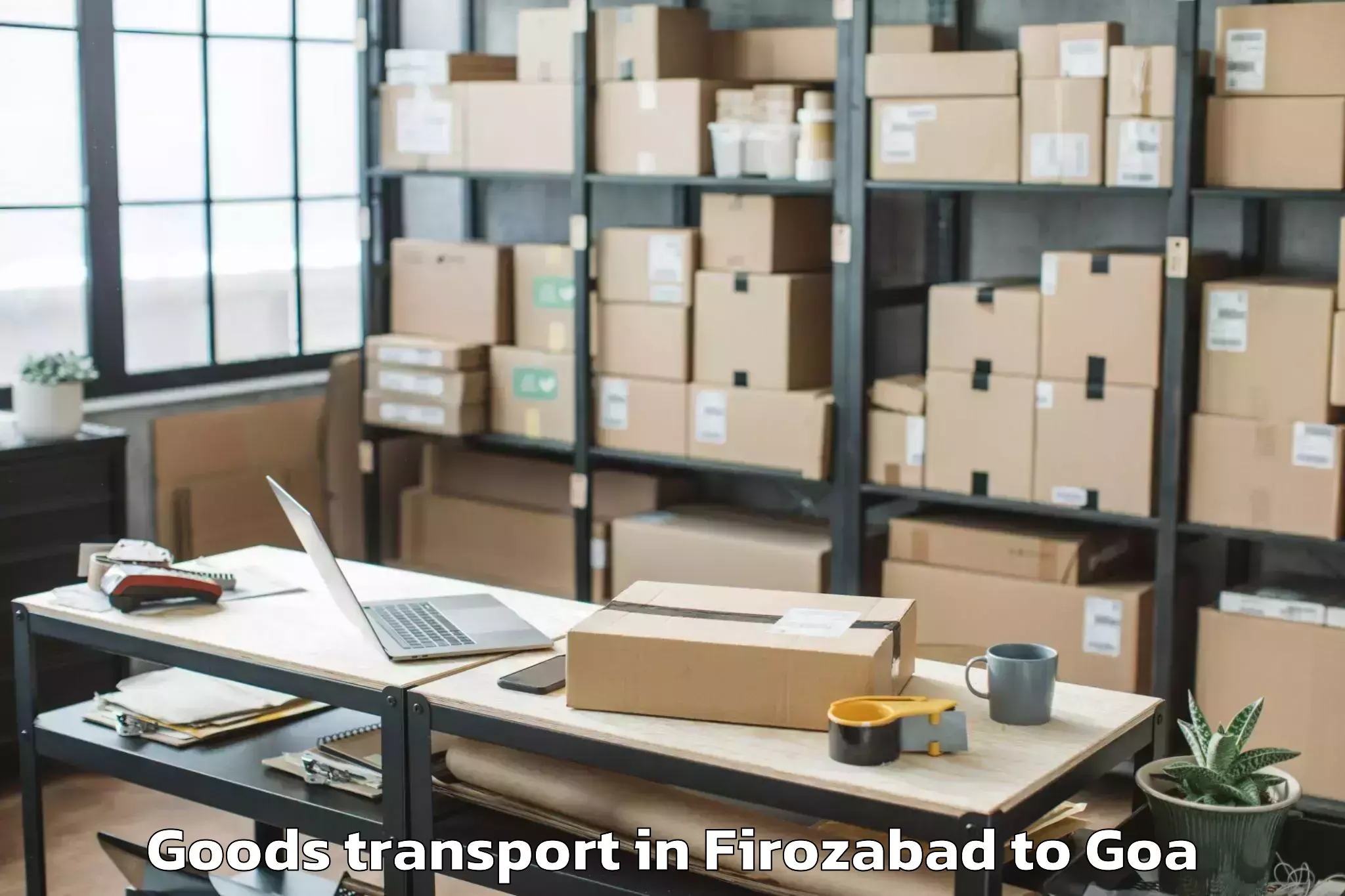 Top Firozabad to Dicholi Goods Transport Available